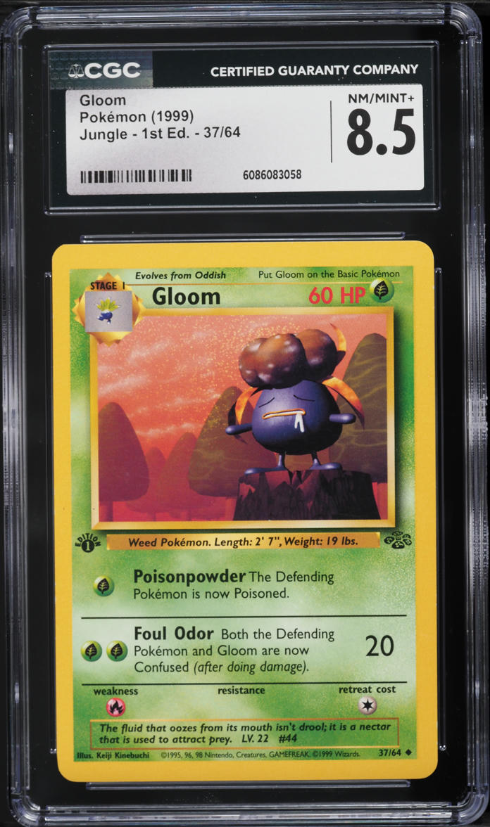 1999 Pokemon Jungle 1st Edition Gloom #37 CGC 8.5 NM-MT+