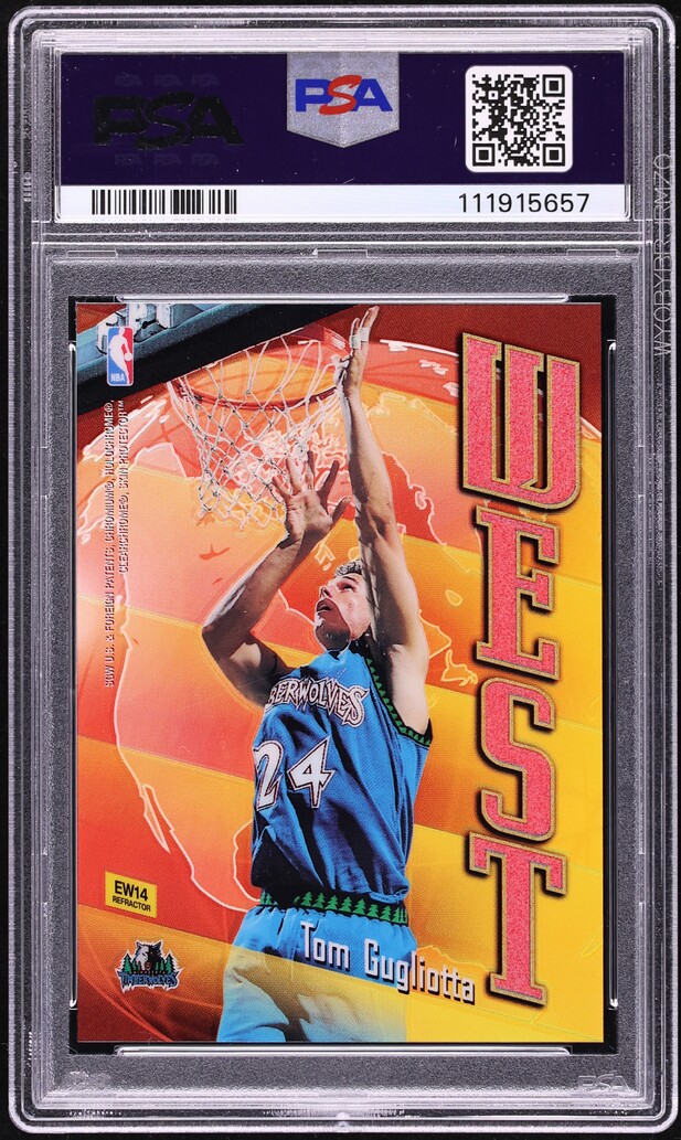 1998 Topps East West Refractor Anthony Mason Tom Gugliotta #EW14 PSA 10 GEM MINT