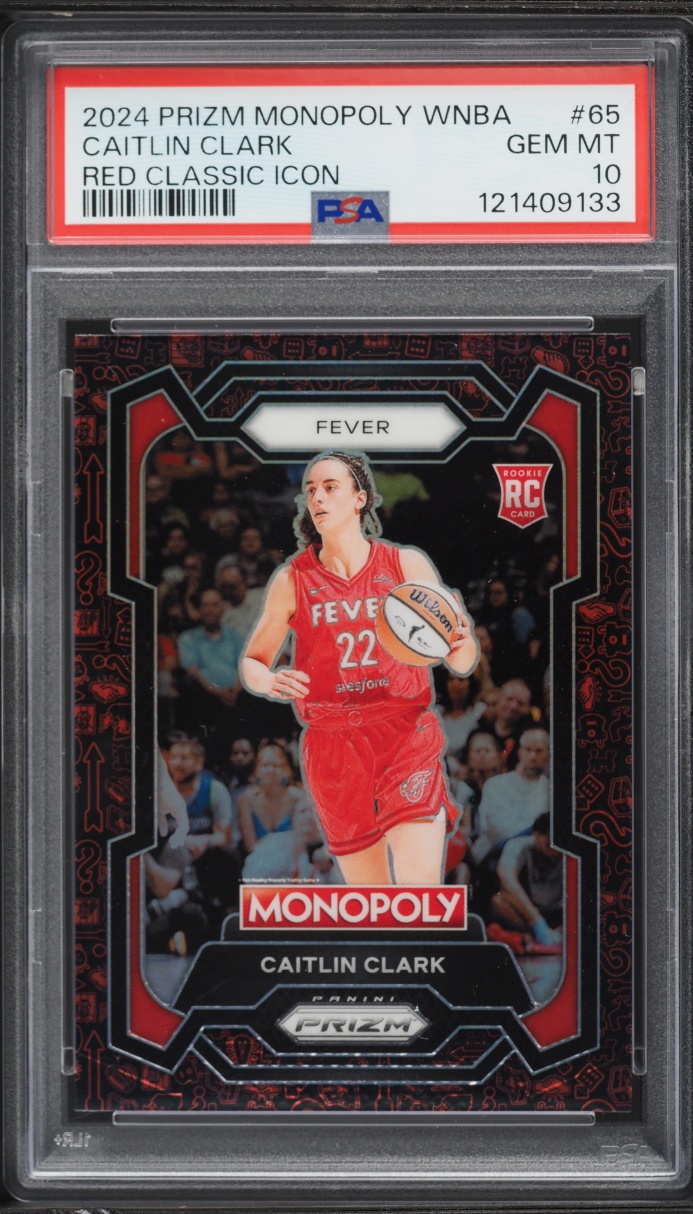 2024 Panini Prizm Monopoly WNBA Red Classic Icon Caitlin Clark ROOKIE #65 PSA 10 GEM MINT