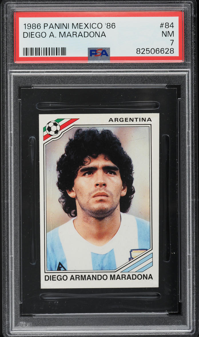 1986 Panini Mexico '86 Diego Maradona #84 PSA 7 NRMT