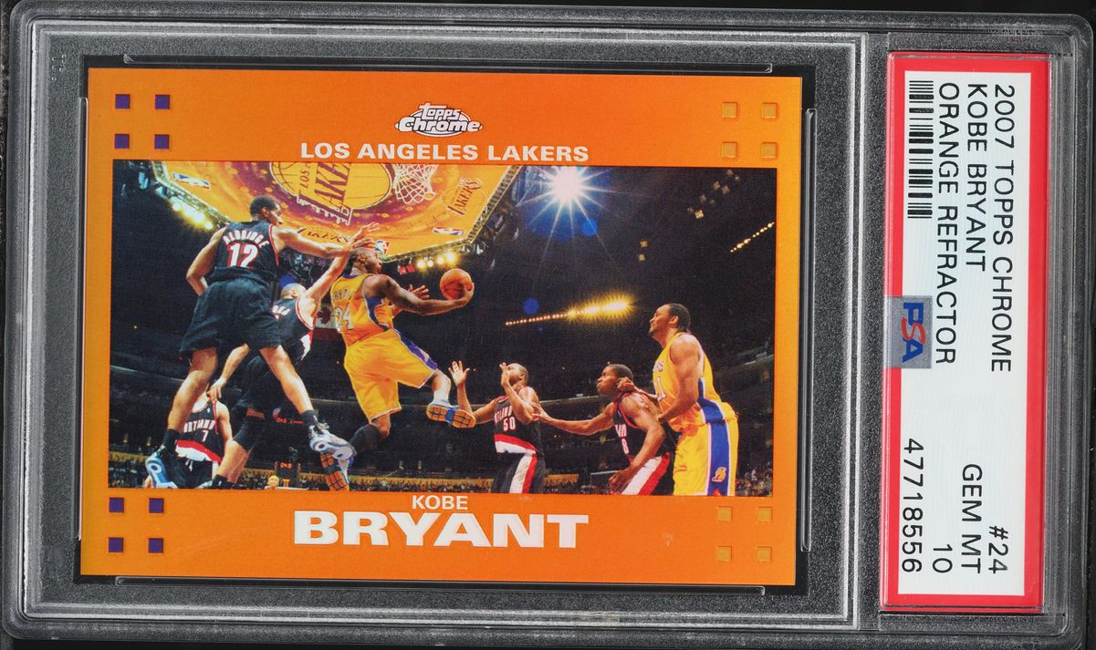 2007 Topps Chrome Orange Refractor Kobe Bryant /199 #24 PSA 10 GEM MINT