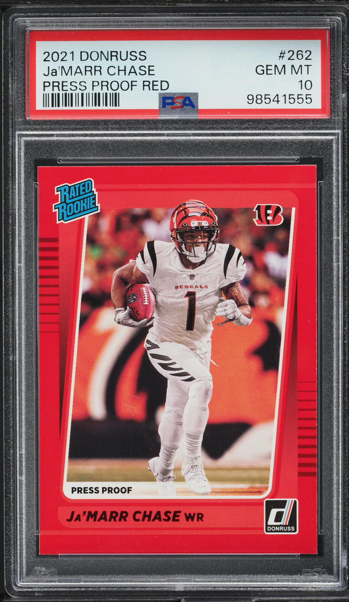 2021 Donruss Press Proof Red Ja’Marr Chase ROOKIE #262 PSA 10 GEM MINT
