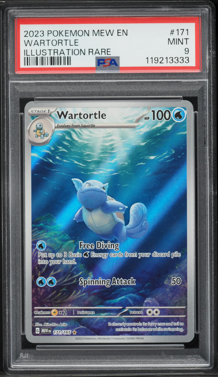 2023 Pokemon Scarlet & Violet 151 IR Wartortle #171 PSA 9 MINT