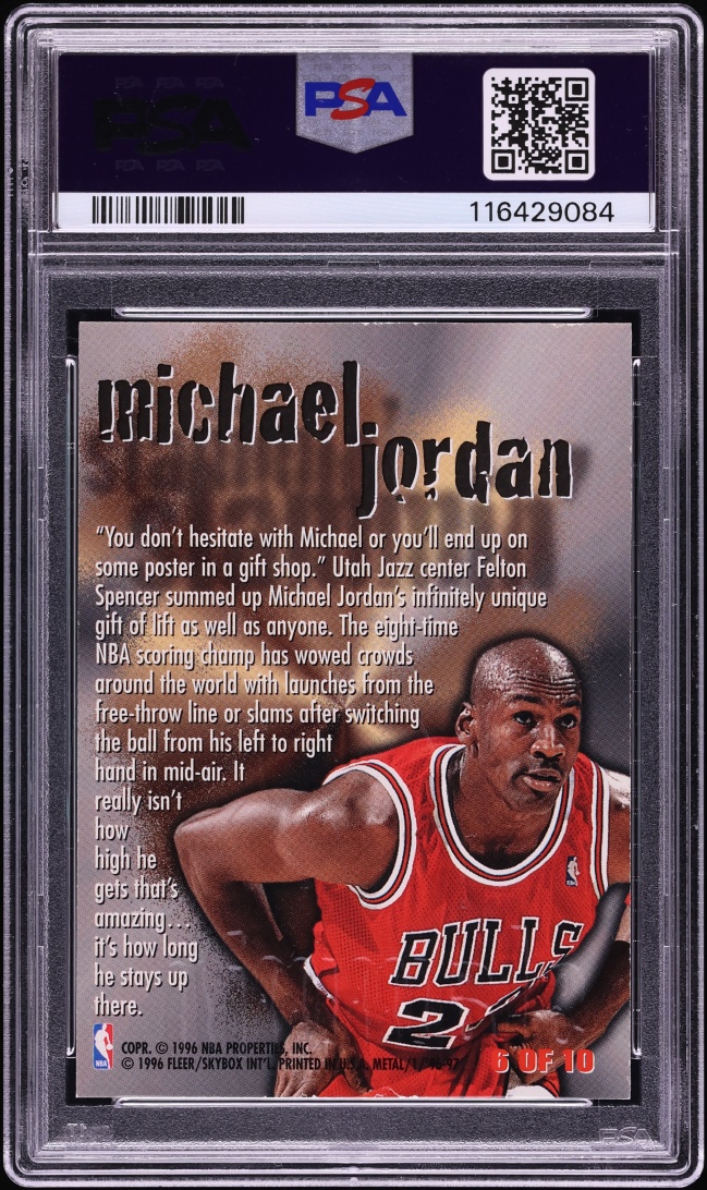 1996 Metal Steel Slammin' Michael Jordan #6 PSA 7 NRMT