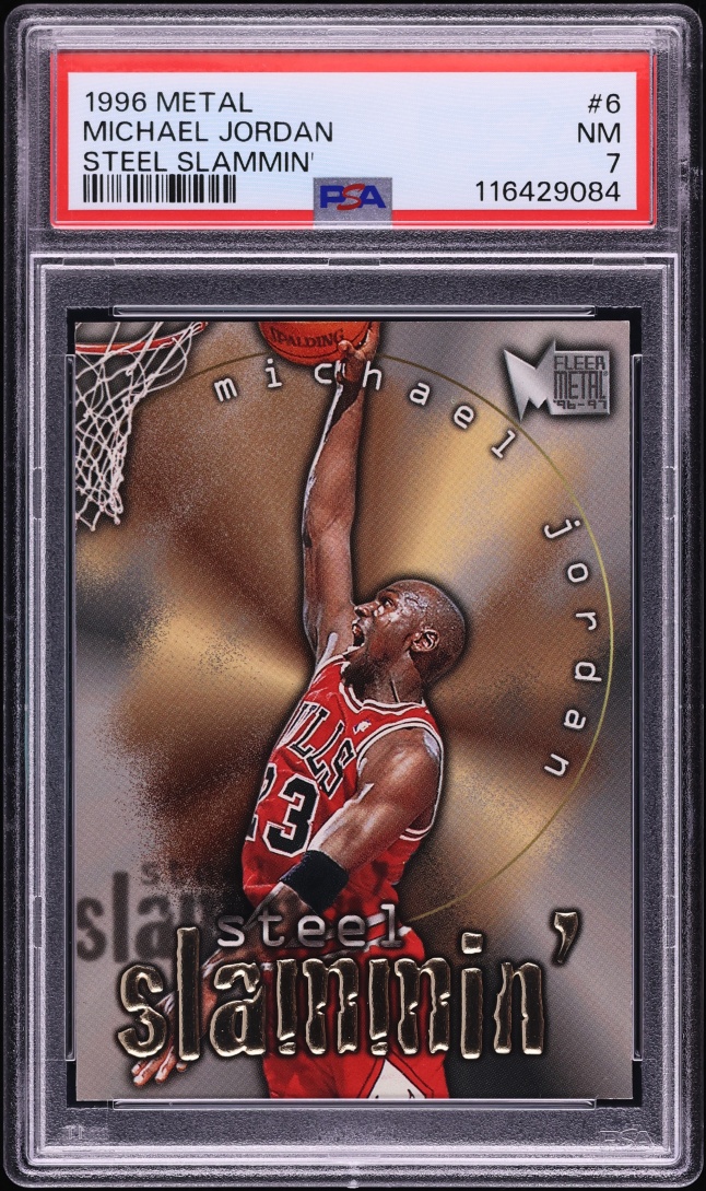 1996 Metal Steel Slammin' Michael Jordan #6 PSA 7 NRMT