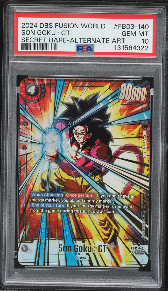 2024 Dragon Ball Super Fusion World Raging Roar Alt Art Son Goku GT #FB03-140 PSA 10 GEM MINT