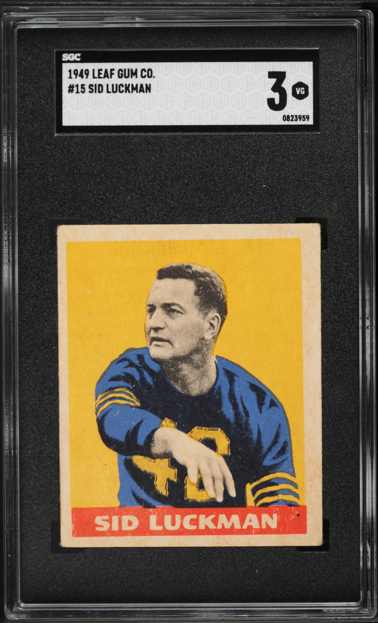 1949 Leaf Football Sid Luckman #15 SGC 3 VG