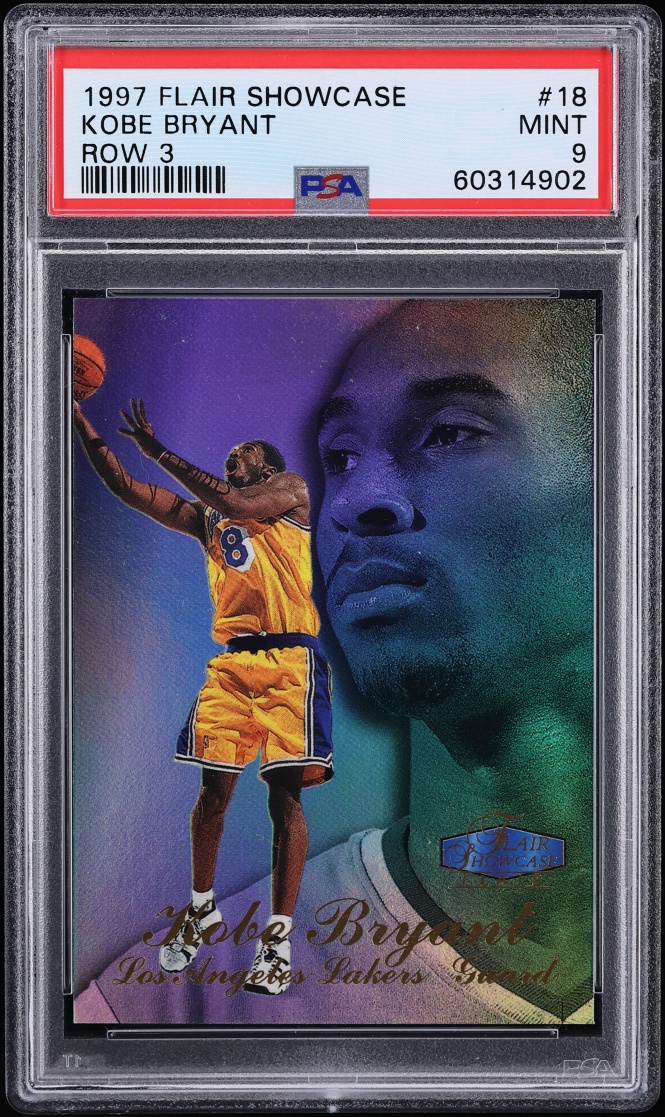 1997 Flair Showcase Row 3 Kobe Bryant #18 PSA 9 MINT