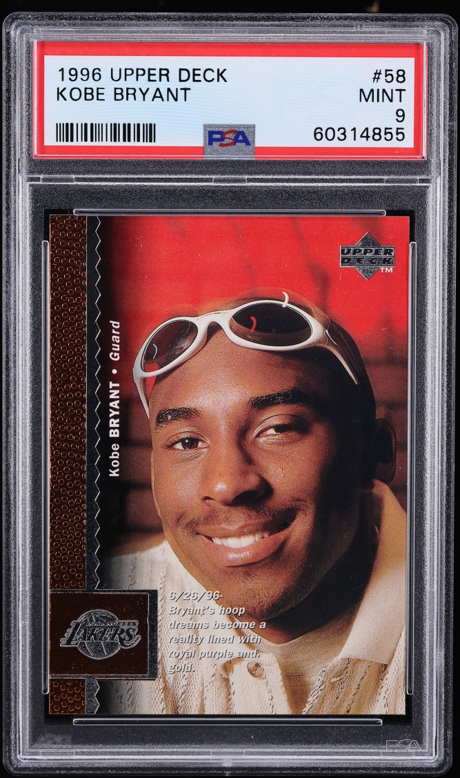 1996 Upper Deck Basketball Kobe Bryant ROOKIE #58 PSA 9 MINT