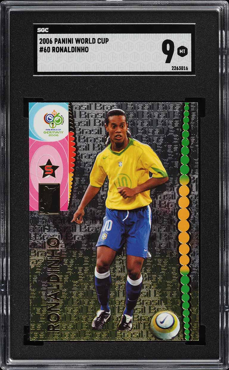 2006 Panini World Cup Germany Ronaldinho #60 SGC 9 MINT