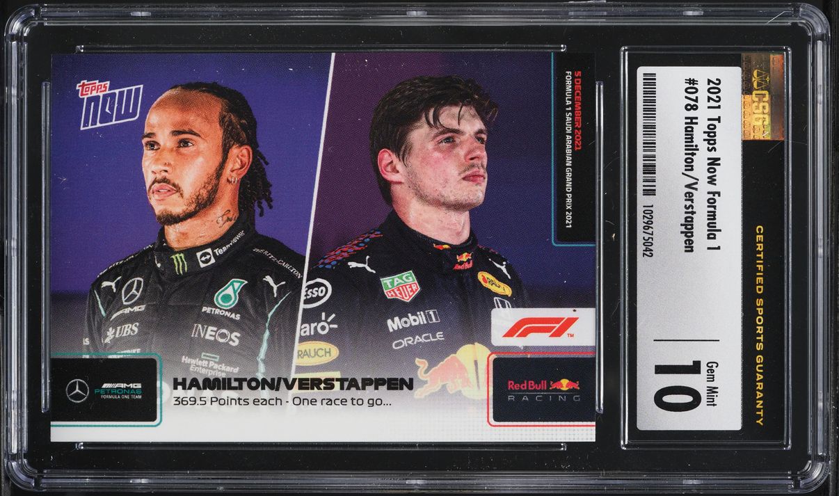 2021 Topps Now Formula 1 F1 Lewis Hamilton Max Verstappen #078 CSG 10 GEM MINT