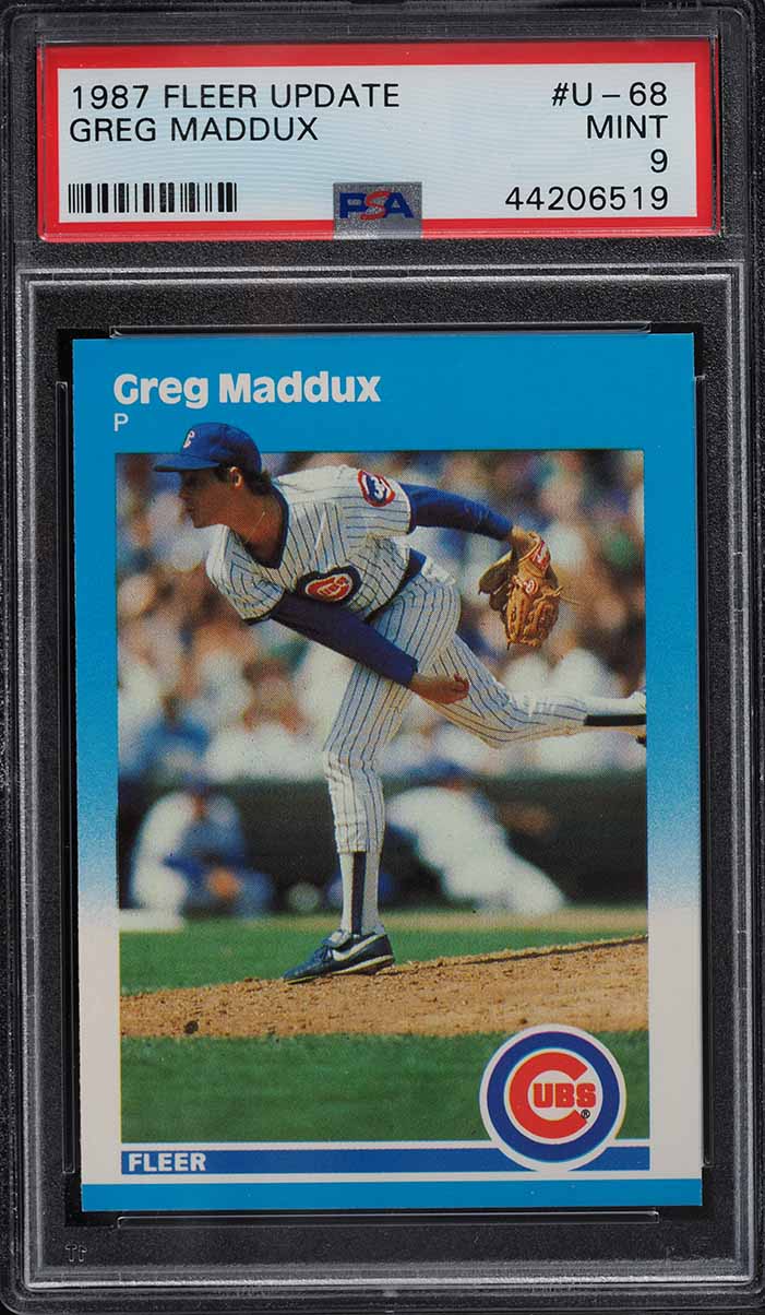 1987 Fleer Update Greg Maddux ROOKIE #U-68 PSA 9 MINT on