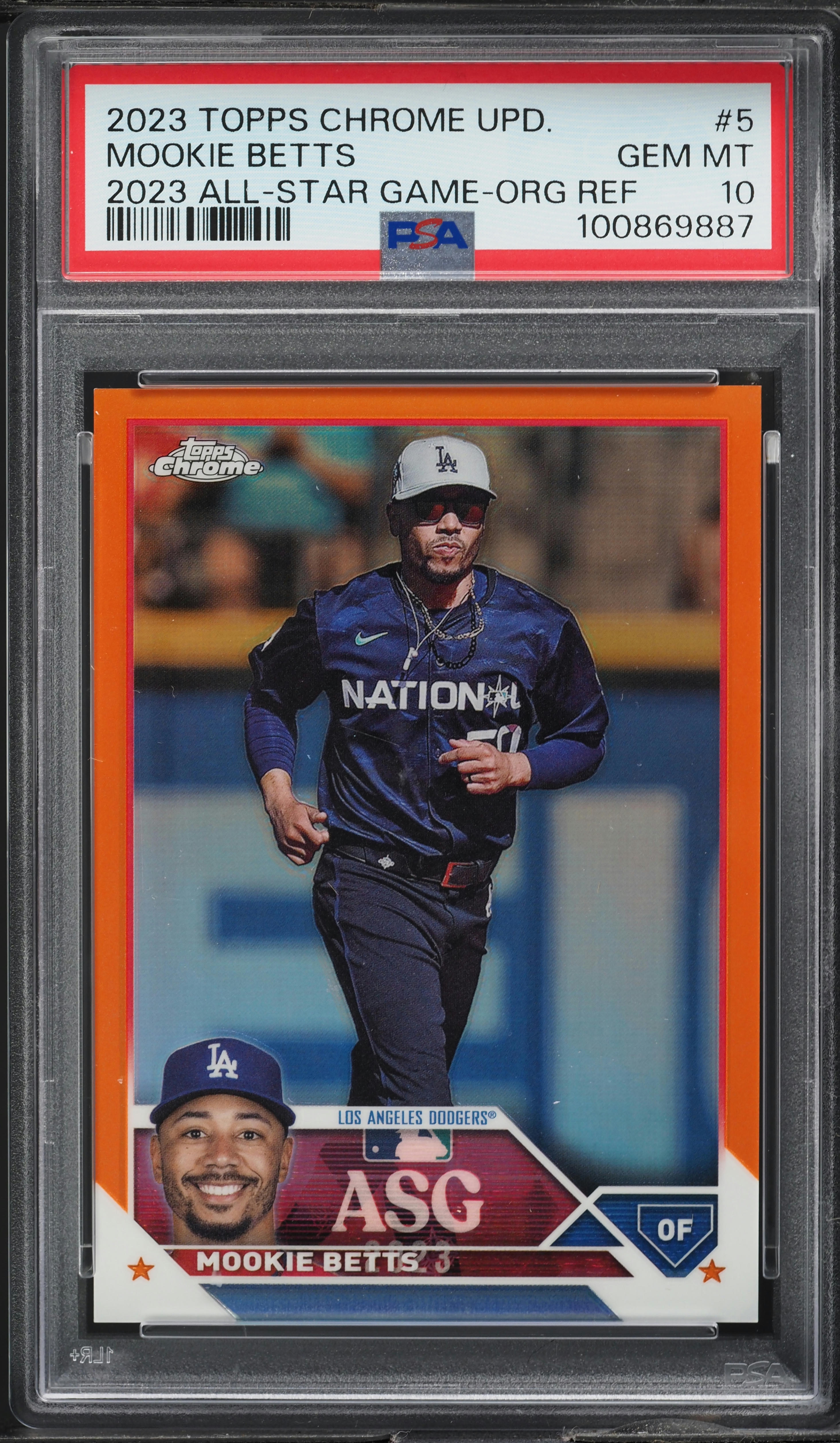 2023 Topps Chrome Update All-Star Game Orange Refractor