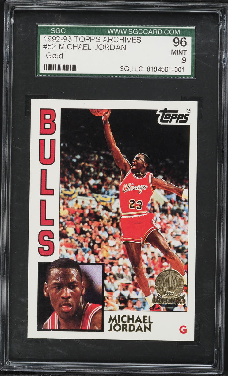 1992 Topps Archives Gold Michael Jordan #52 SGC 9 MINT
