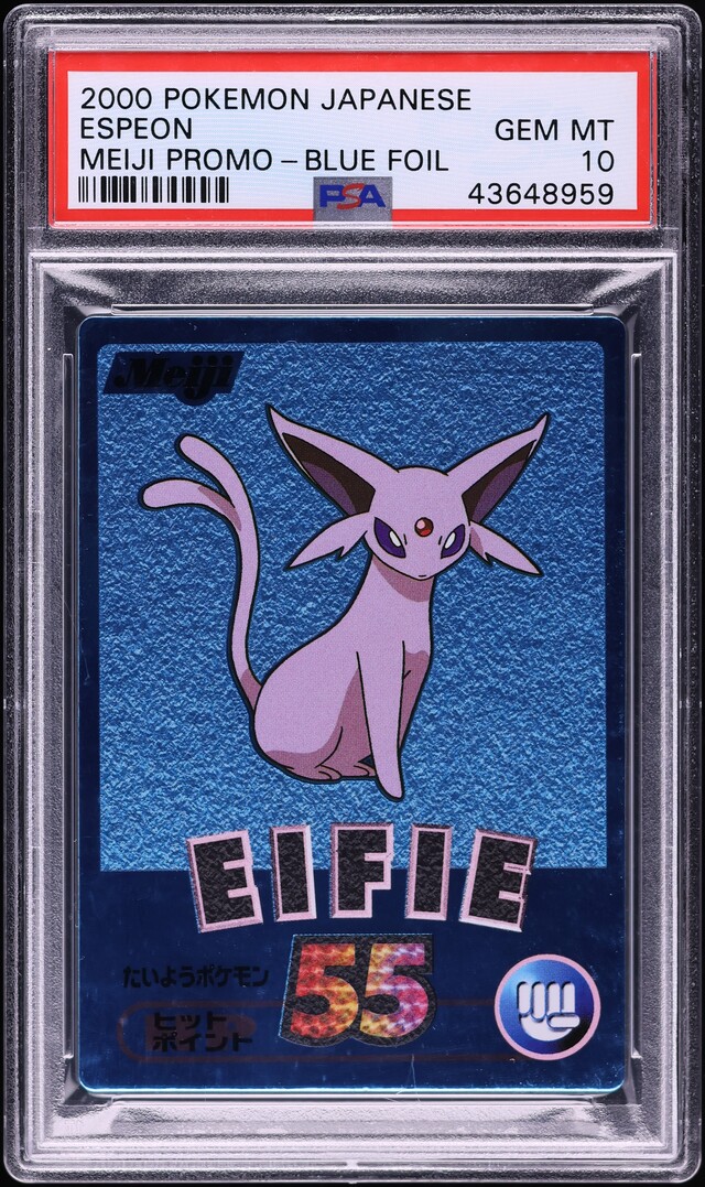 2000 Pokemon Japanese Meiji Promo Blue Foil Espeon PSA 10 GEM MINT