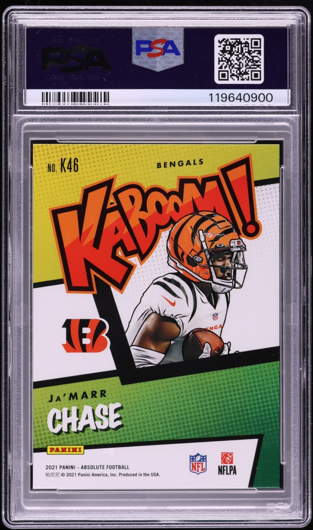 2021 Absolute Kaboom! Ja’Marr Chase ROOKIE #K46 PSA 9 MINT - Photo 2