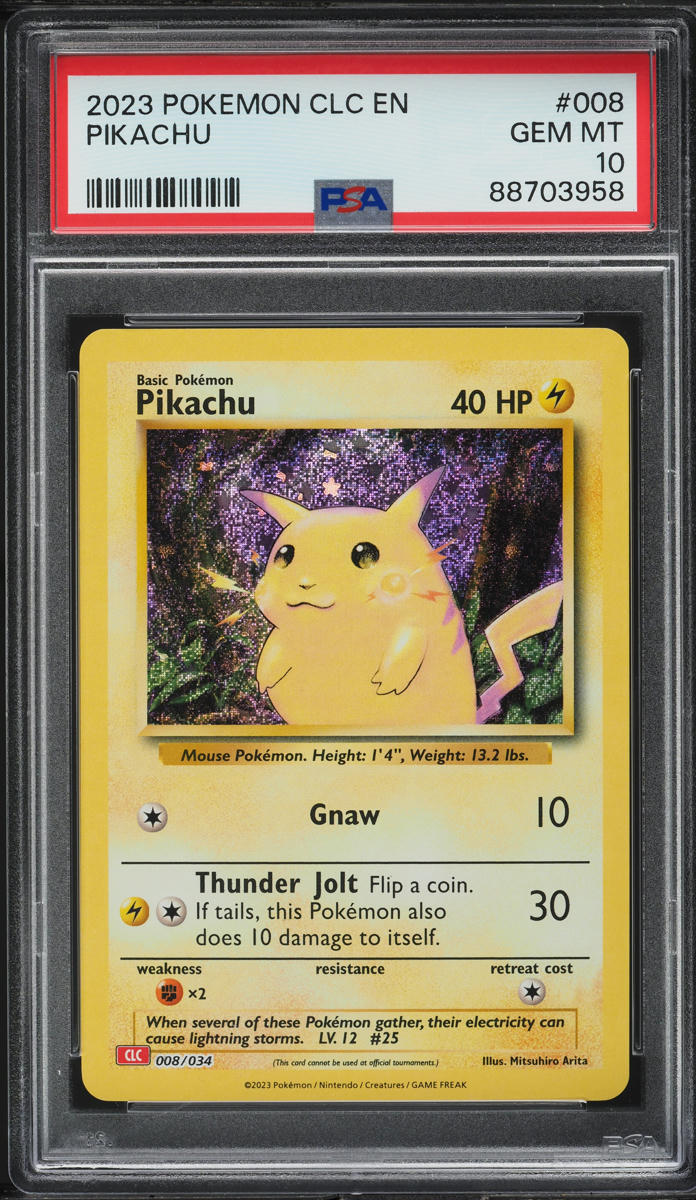 2023 Pokemon TCG Classic Collection Pikachu #008 PSA 10 GEM MINT