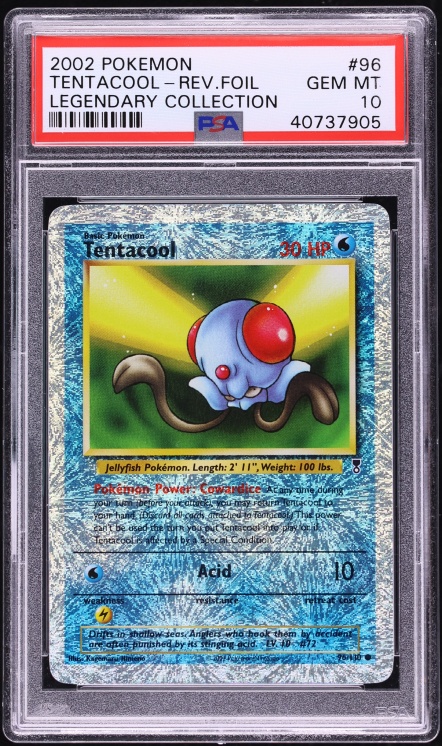 2002 Pokemon Legendary Collection Reverse Holo Tentacool #96 PSA 10 GEM MINT