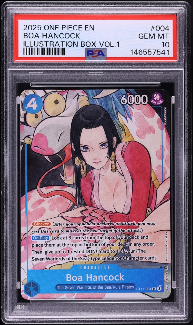 2025 One Piece Promo Illustration Box Volume 1 SR Boa Hancock #ST17-004 PSA 10 GEM MINT