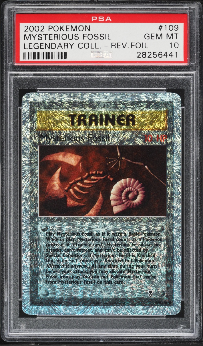 2002 Pokemon Legendary Collection Reverse Holo Mysterious Fossil #109 PSA 10 GEM MINT