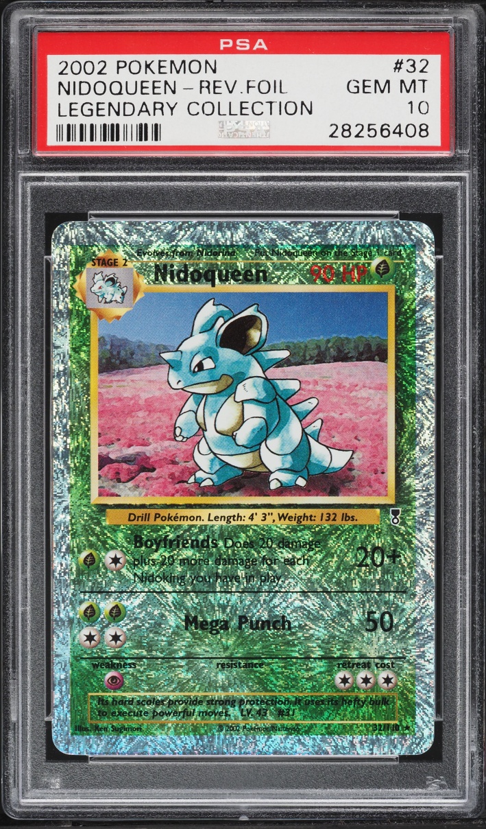 2002 Pokemon Legendary Collection Reverse Holo Nidoqueen #32 PSA 10 GEM MINT