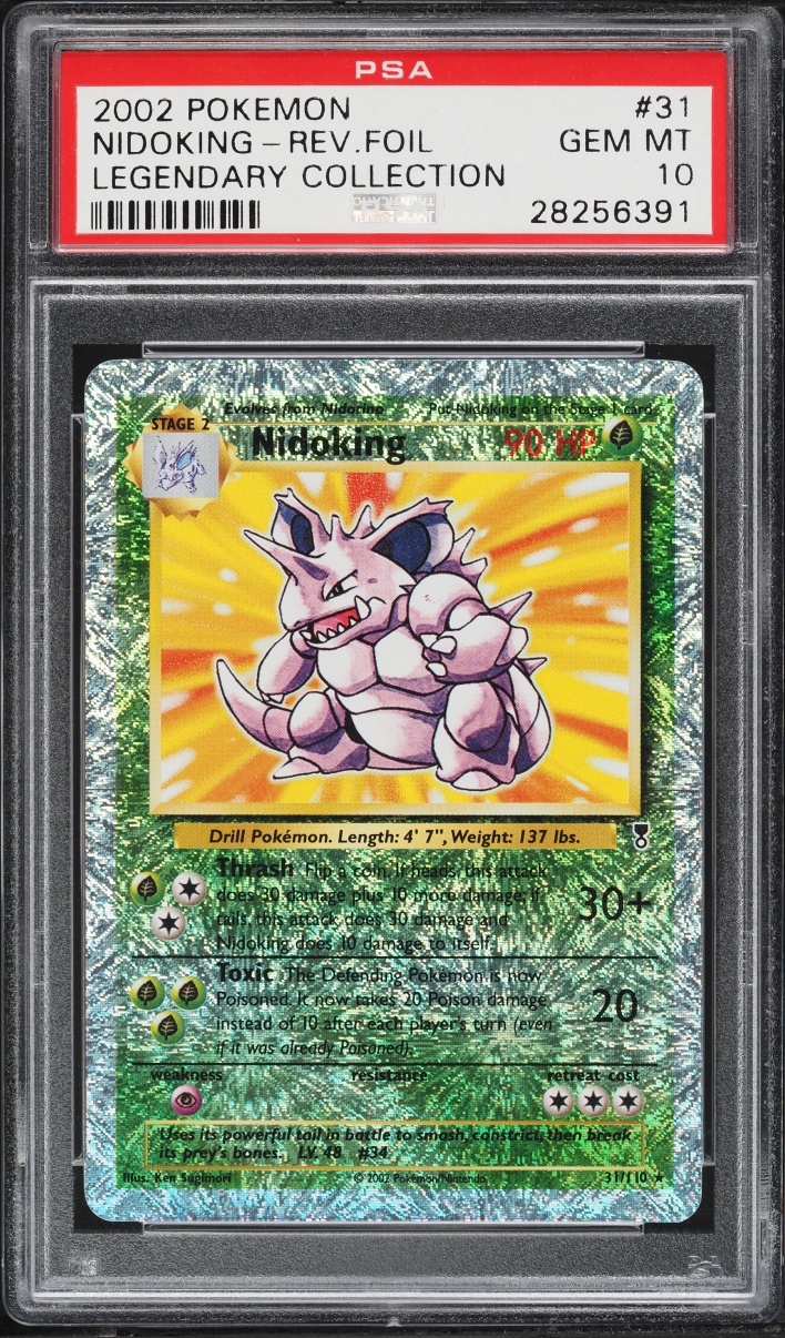 2002 Pokemon Legendary Collection Reverse Holo Nidoking #31 PSA 10 GEM MINT