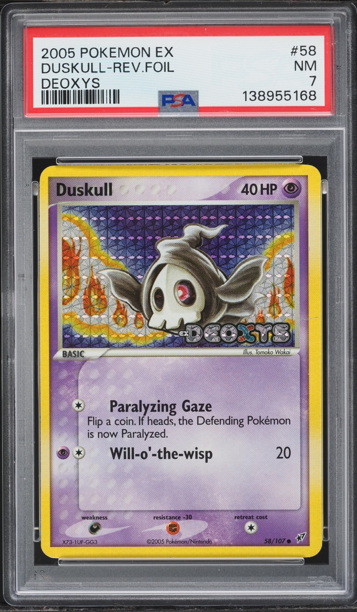 2005 Pokemon EX Deoxys Reverse Holo Duskull #58 PSA 7 NRMT