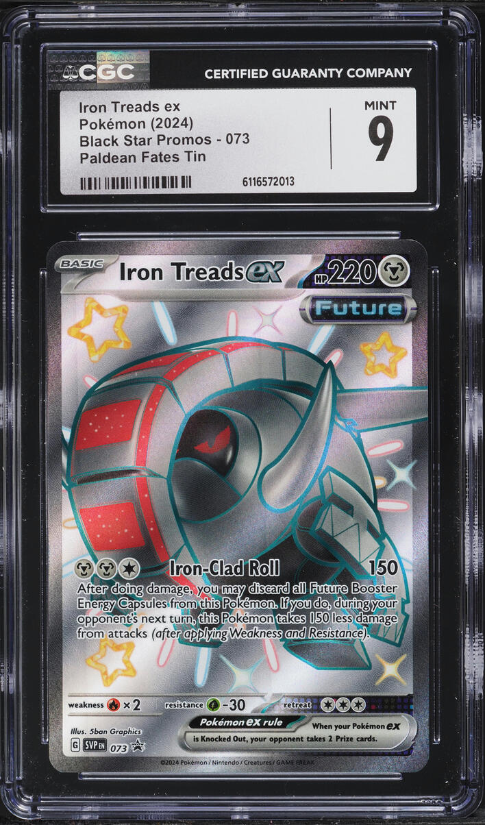 2024 Pokemon Scarlet & Violet Promo Paldean Fates Full Art Iron Treads ex #73 CGC 9 MINT