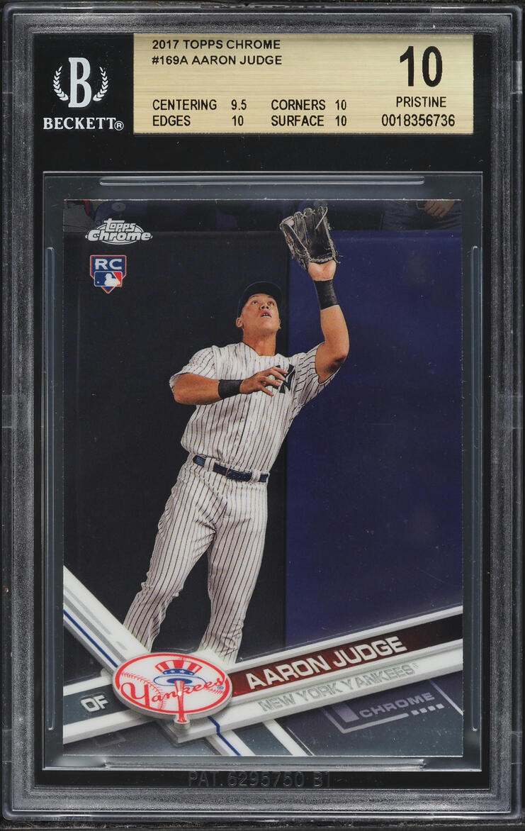 2017 Topps Chrome Aaron Judge ROOKIE #169 BGS 10 PRISTINE