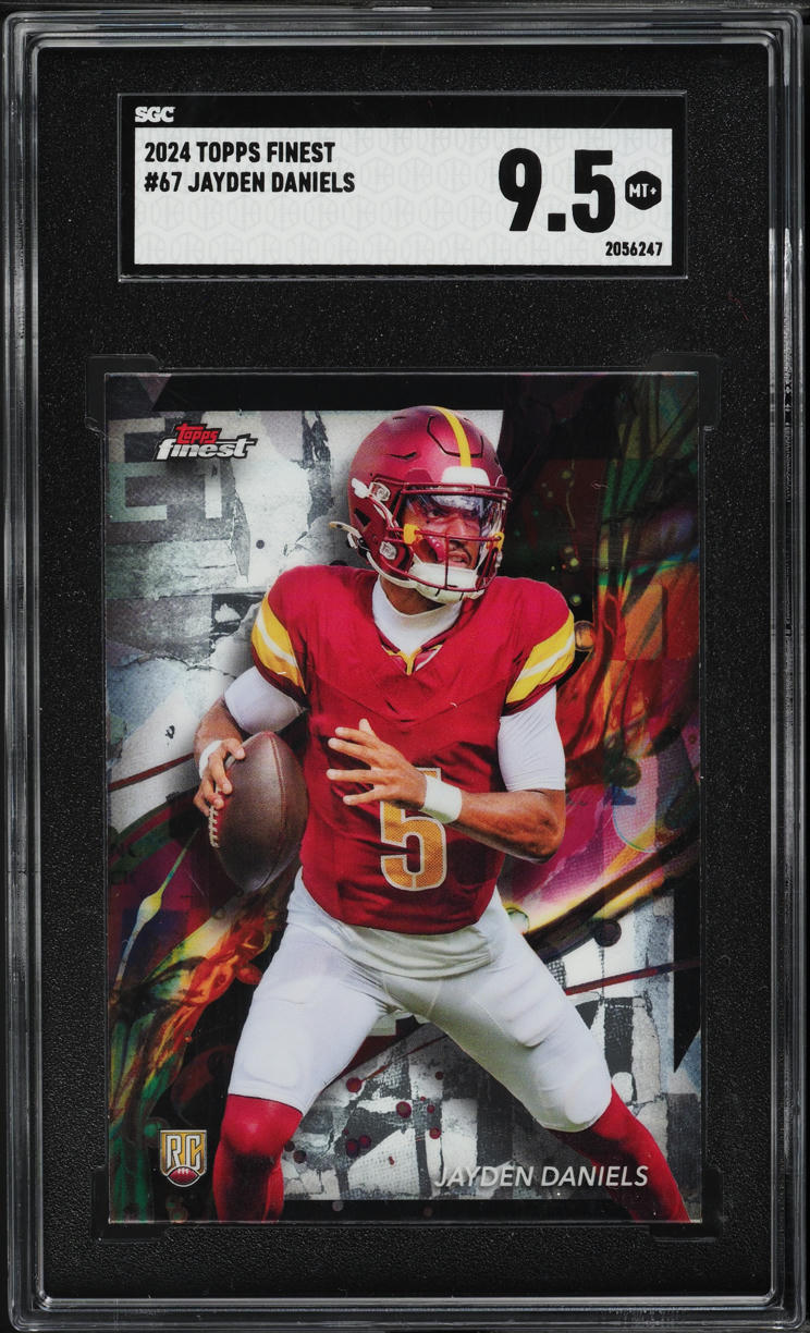 2024 Finest Football Jayden Daniels ROOKIE #67 SGC 9.5 MINT+
