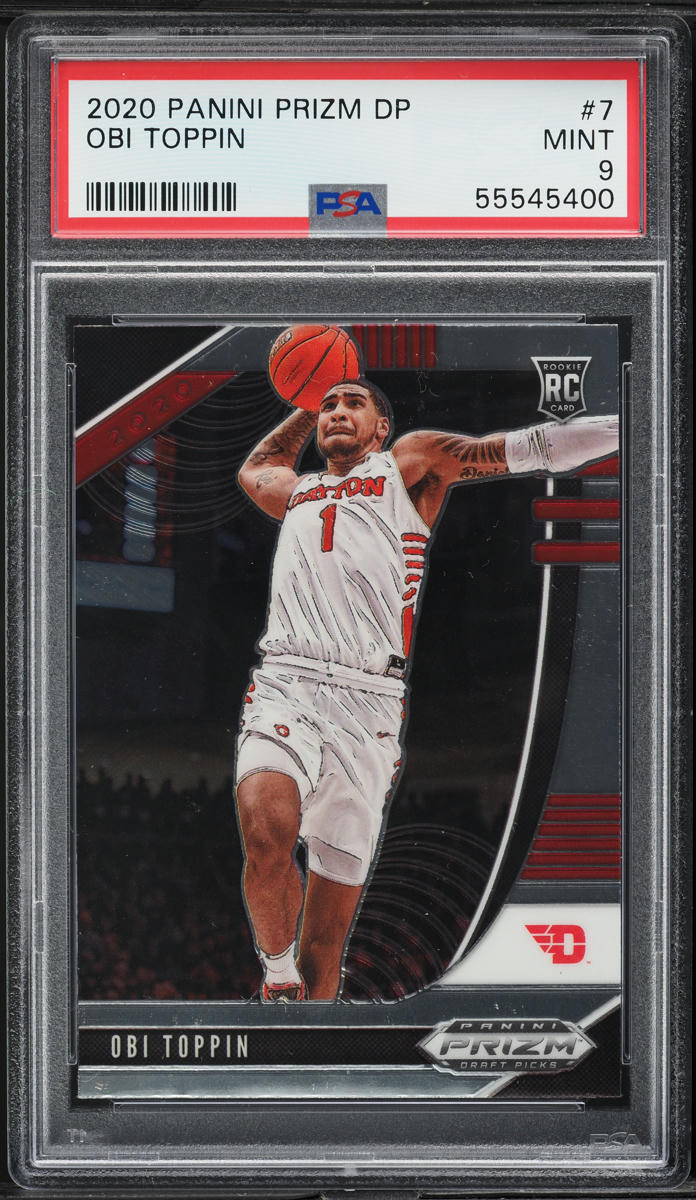 2020 Panini Prizm Draft Picks Obi Toppin ROOKIE #7 PSA 9 MINT