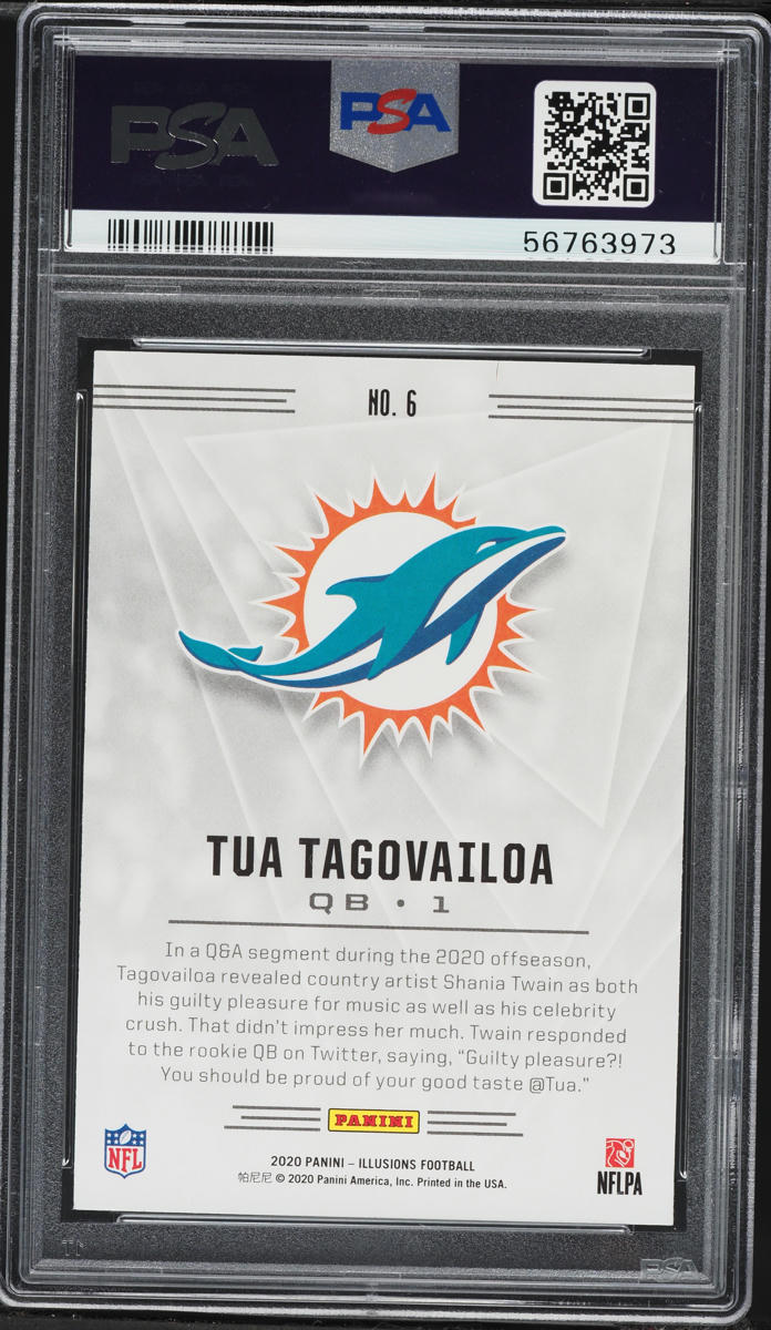 2020 Panini Illusions Retail Tua Tagovailoa ROOKIE #6 PSA 9 MINT