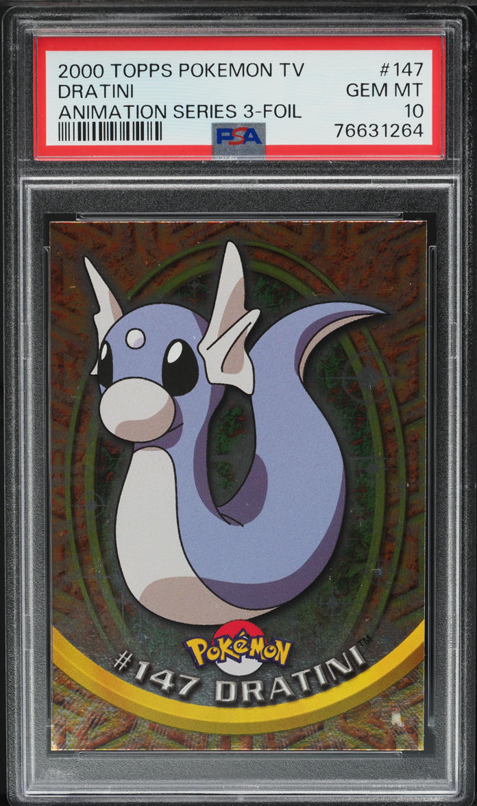 2000 Topps Pokemon Series 3 Foil Dratini #147 PSA 10 GEM MINT