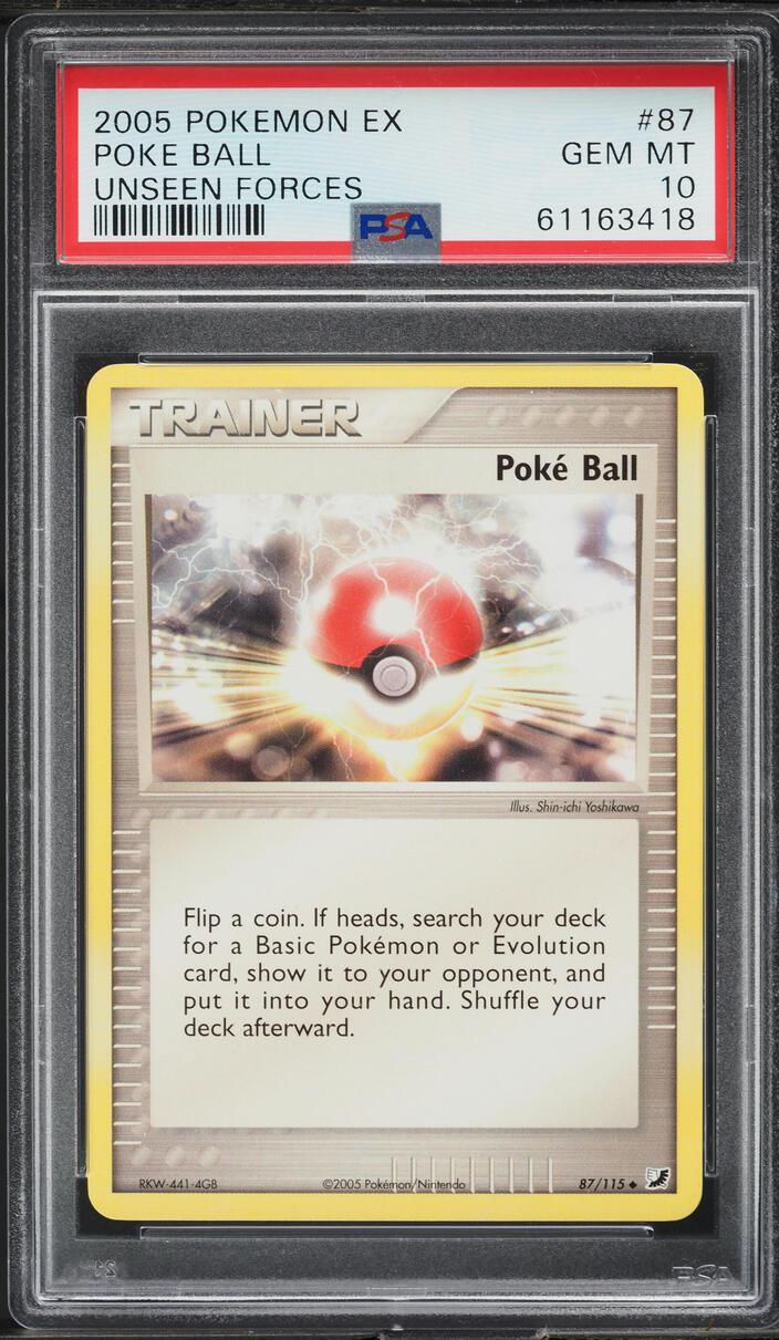 2005 Pokemon Ex Unseen Forces Poke Ball #87 PSA 10 GEM MINT