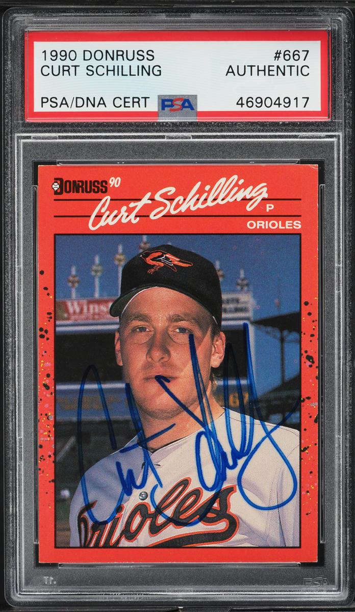 1990 Donruss Curt Schilling AUTO #667 PSA/DNA AUTH