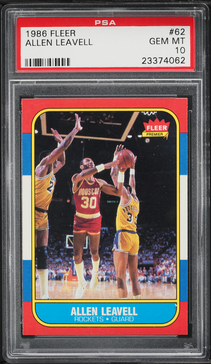 1986 Fleer Basketball Allen Leavell #62 PSA 10 GEM MINT