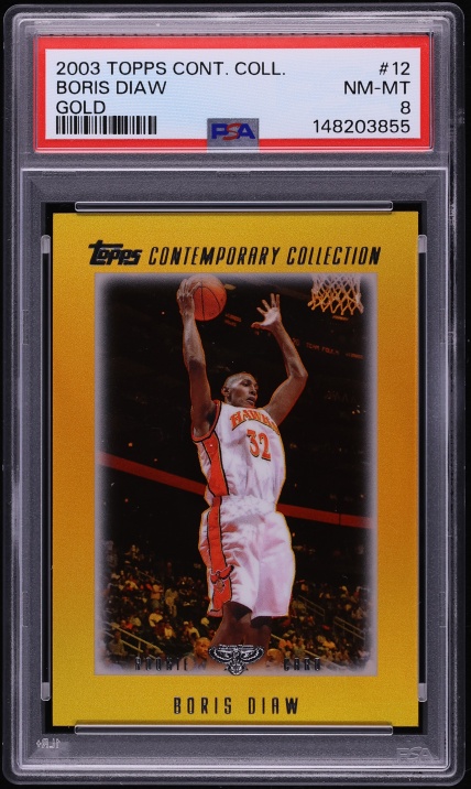 2003 Topps Contemporary Collection Gold Boris Diaw ROOKIE /25 #12 PSA 8 NM-MT