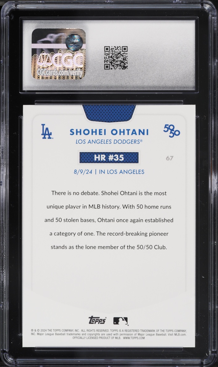 2024 Topps 50/50 Shohei Ohtani #67 CGC 10 GEM MINT