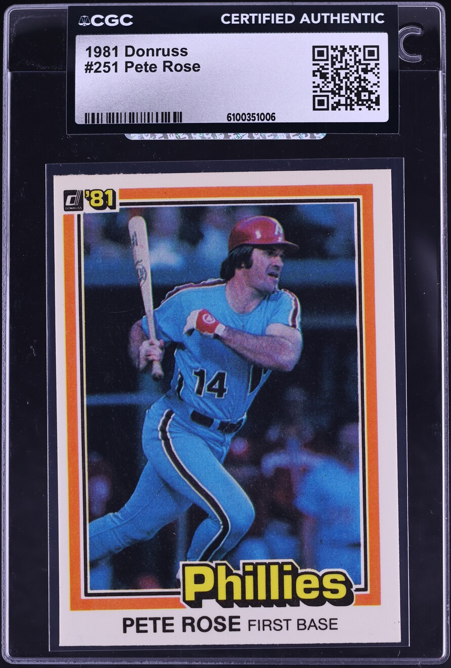 1981 Donruss Pete Rose #251 CGC AUTH