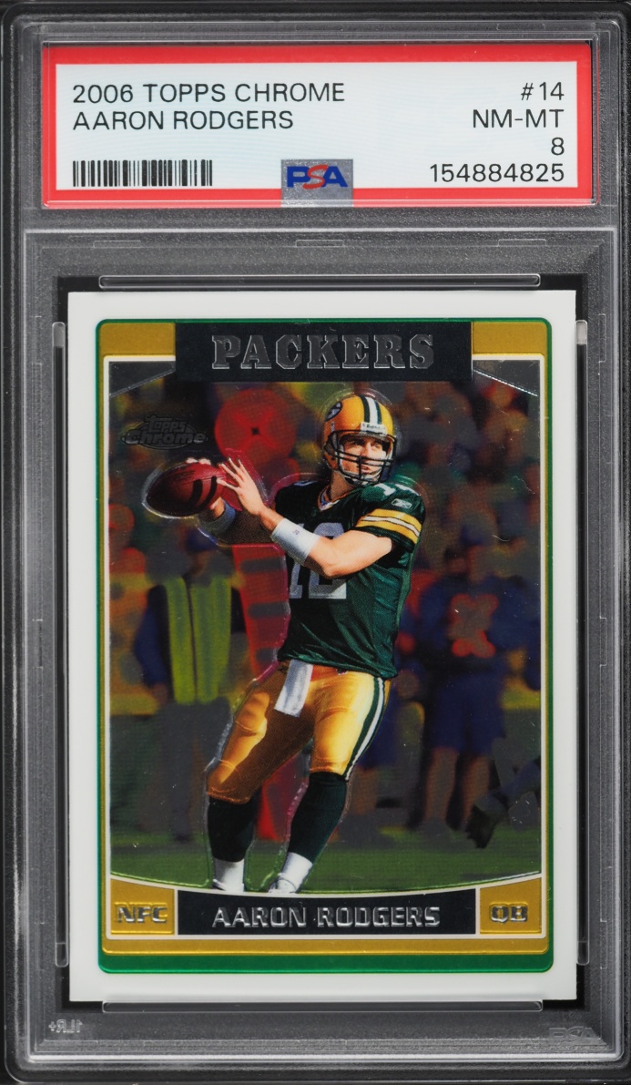 2006 Topps Chrome Aaron Rodgers #14 PSA 8 NM-MT