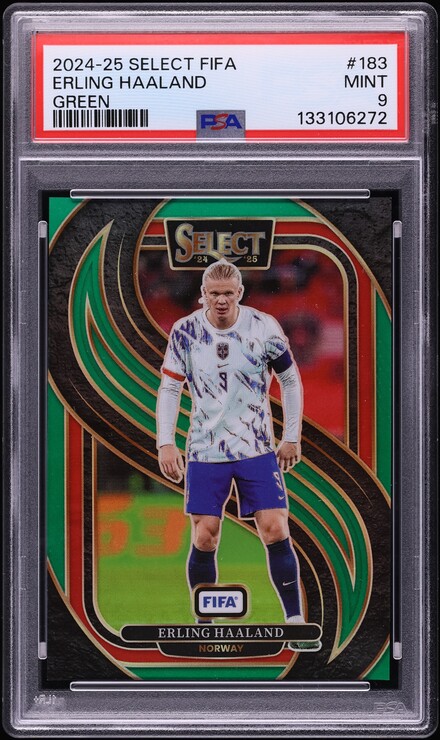 2024 Panini Prizm Premier League Manga Erling Haaland #20 PSA 10