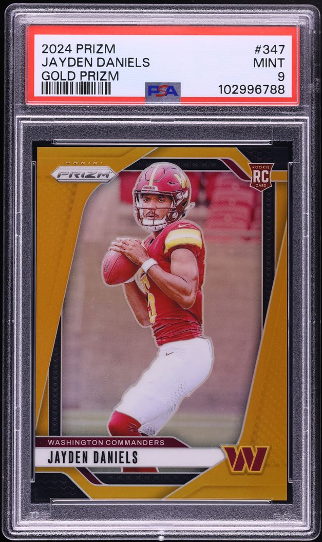 2024 Panini Prizm Gold Jayden Daniels ROOKIE /10 #347 PSA 9 MINT