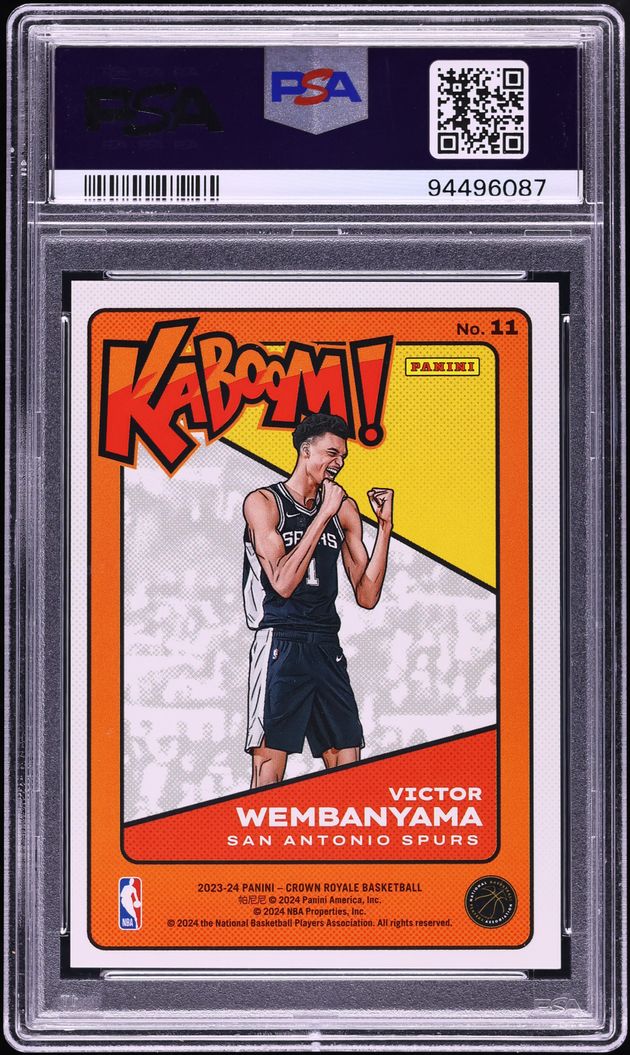 2023 Crown Royale Kaboom! Victor Wembanyama ROOKIE #11 PSA 7 NRMT