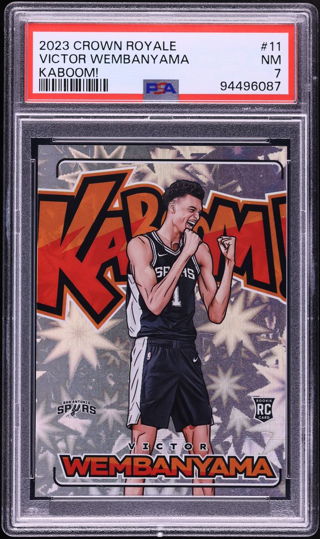 2023 Crown Royale Kaboom! Victor Wembanyama ROOKIE #11 PSA 7 NRMT