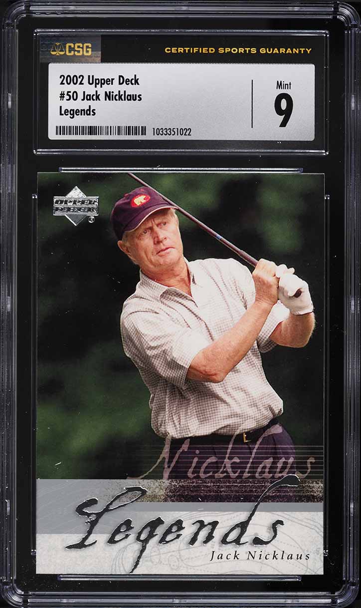 2002 Upper Deck Golf Jack Nicklaus #50 CSG 9 MINT