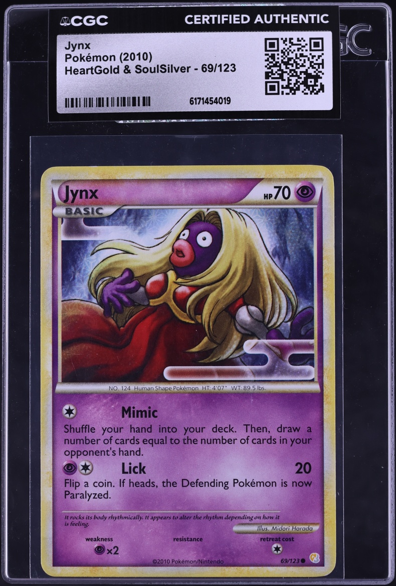 2010 Pokemon HeartGold & SoulSilver Jynx #69 CGC AUTH