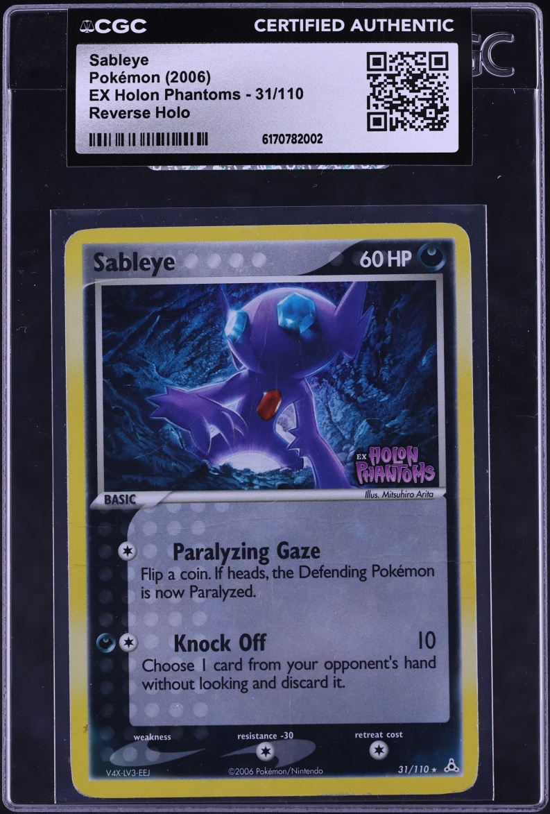 2006 Pokemon EX Holon Phantoms Reverse Holo Sableye #31 CGC AUTH