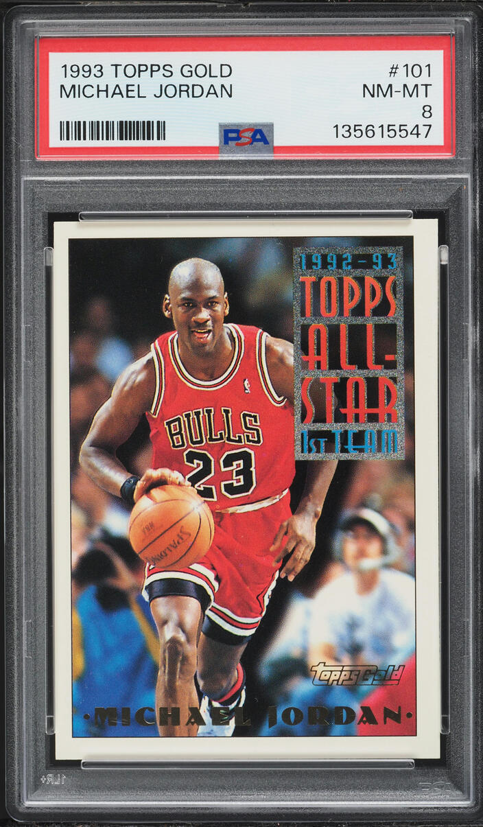 1993 Topps Gold Michael Jordan #101 PSA 8 NM-MT