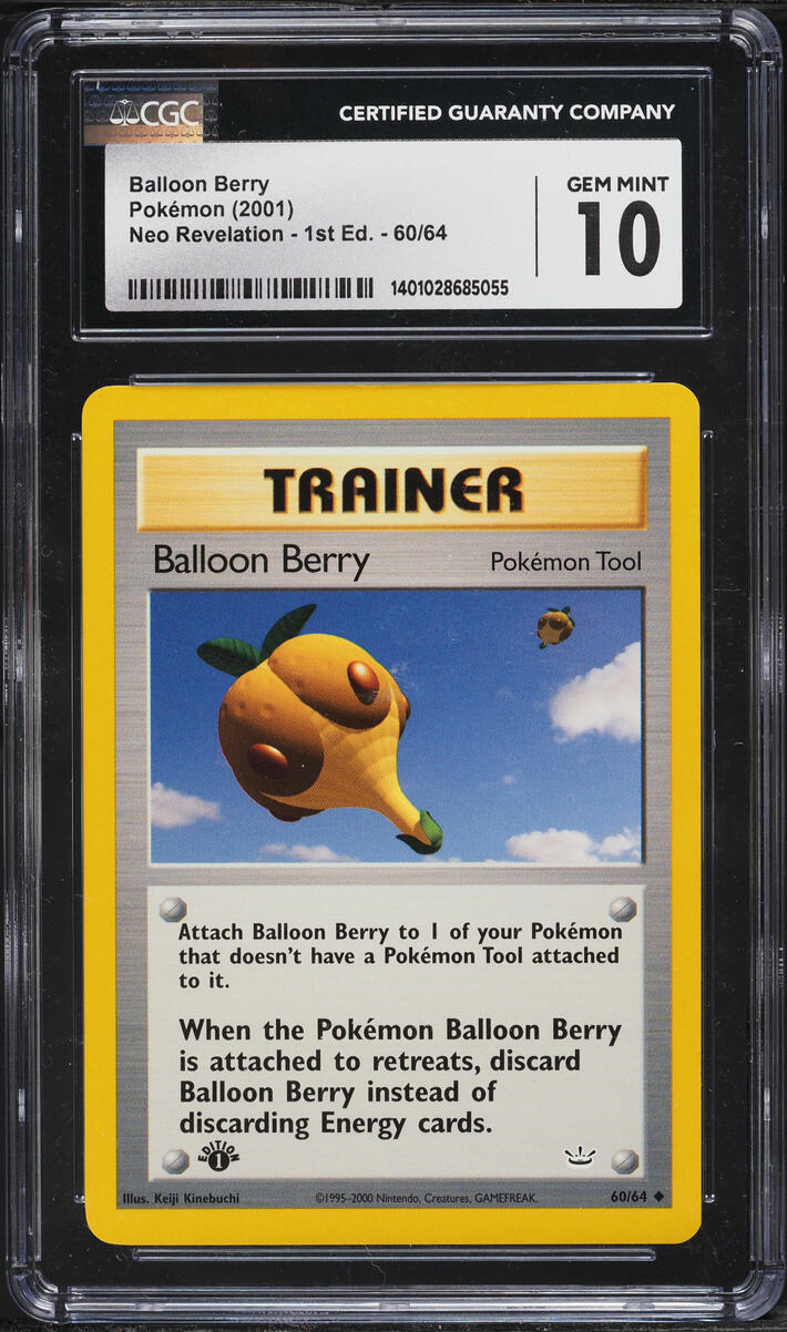 2001 Pokemon Neo Revelation 1st Edition Balloon Berry #60 CGC 10 GEM MINT