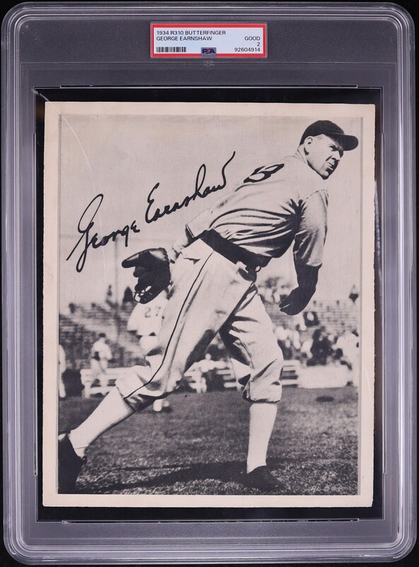 1934 R310 Butterfinger George Earnshaw PSA 2 GD